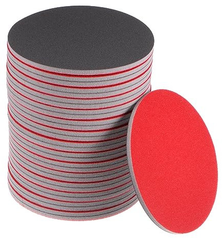 QUARKZMAN 30pz 600 Grana Satinatura Spugna 6 Pollici Gancio e cerchio Spugna Satinatura Disco Umido/Asciutto per Auto Legno Muro a Secco Metallo