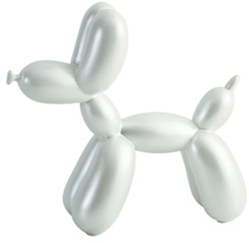PIGPIGFLY Resin Balloon Dog Sculpture,Creative Cute Animal Crafts Figurine Balloon Dog Shaped Statue，Home Store Decoration,Modern Living Room Ornaments(White)