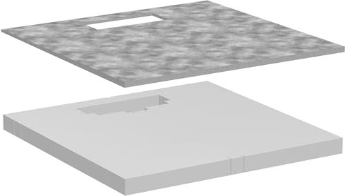 hansgrohe RainDrain Board, elemento de ducha alicatable 1000x1000mm con, ayuda para el montaje de una ducha a ras de suelo apta para canaletas de desagüe RainDrain Flex y Original, 56256000