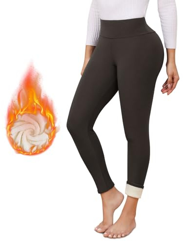 Vorvowry Vinterleggings för kvinnor, termiska förtjockade vadderade fodrade mjuka leggings med hög midja, eleganta strumpbyxor för vinter