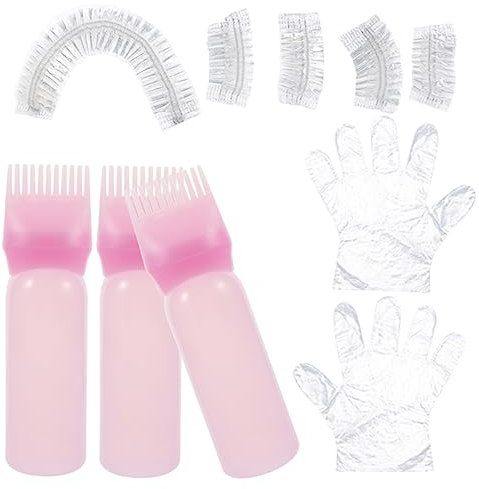 WOONEKY Kit D'outils De Coloration Capillaire Peigne À Racines Flacon Applicateur De Coloration Capillaire Pour Salon À Domicile