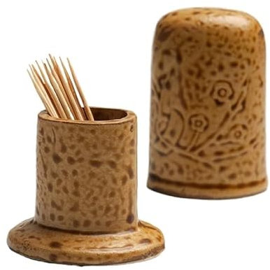 LAPADULA Zahnstocherspender Retro-Keramik-Zahnstocherbox, Haushaltsglas, Zahnstocherhalter, Restaurant Zahnstocherhalter