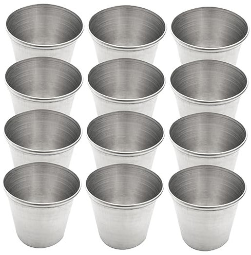 HOLIDYOYO 18stücke Teiliges Trinkbecher Unzerbrechliche Metallbecher Für Camping Partys Und Outdoor-aktivitäten Stapelbar