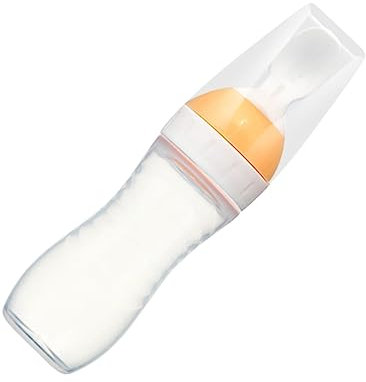 UPKOCH Flasche Babynahrungsspender Futterbehälter Müsli Flaschenlöffel Orange