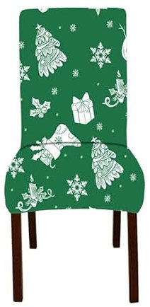 Stuhlhussen Grüner Baum Weiß Stuhlüberzug Weich Spandex Stuhlhussen Schwingstühle Stuhlbezug Waschbar Stuhl überzug Abnehmbare Stuhlbezüge mit Gummiband Hussen für Stühle Stuhlhussen 2er Set