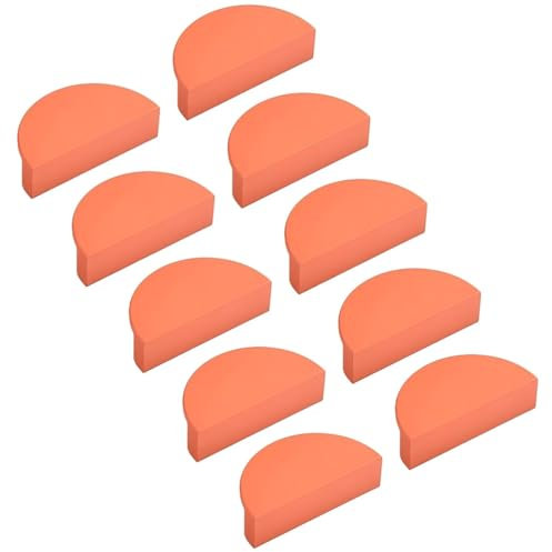 HLXDECO - Manijas para armario (media luna, semicírculo, con tornillos, centros de agujeros de 6,4 cm, asas simples de doble orificio para armario, cómoda, armario