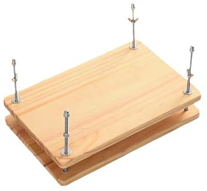 WNDUOKXH Hemlagad osttofufilter Multipress för osttofu och antika böcker Bokhållare i furu trä Sparar utrymme, （29.5 * 19.5 * 3）