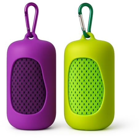 Chill Flex Asciugamano Rinfrescante in Microfibra, Set da 2, 100x30 cm, con Custodia in Silicone, per Sport e Palestra