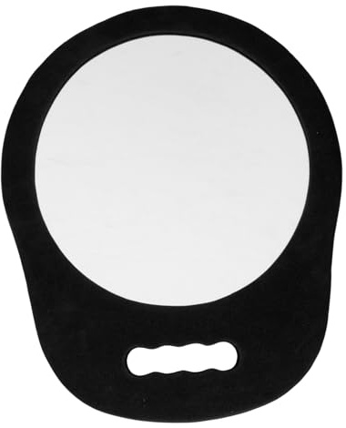 DECORNIJIA Espejo de Mano con Marco de Espuma Anticaídas para Peluquería y Maquillaje Ligero y Ergonómico para Salones y Profesional