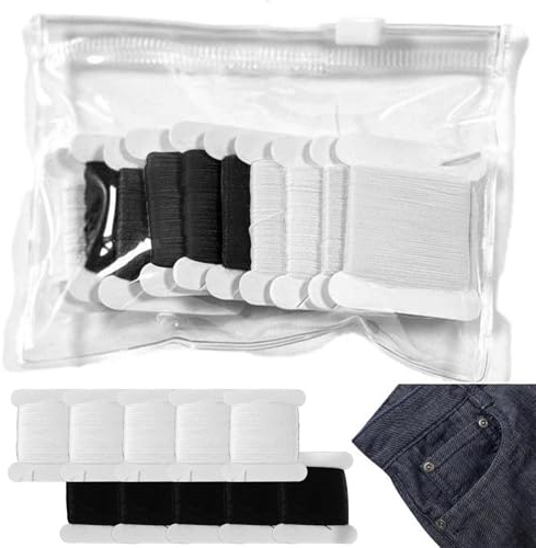 Stopfgarn Stopfset, 10 Rollen Stickgarn, 2 Farben Stickerei Garn Kreuzstich Faden, Baumwolle Embroidery Floss für DIY Craft Sewing(Schwarz+Weiß) (Schwarz+Weiß)