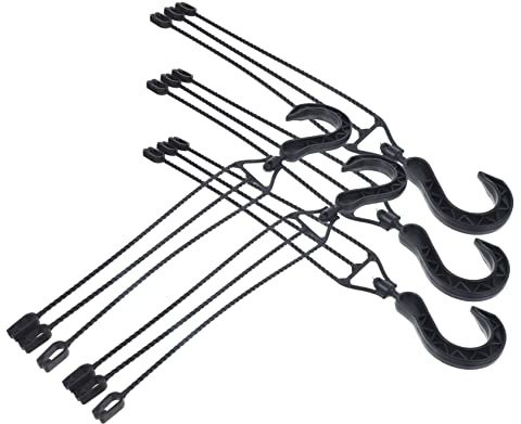 DECOMELODY Crochets Suspendre pour Pot de Fleurs en Plastique, 5 Pcs, Noirs | Capacité de Charge, Support Pot de Fleur Balcon, Installation Simple, pour Bureau et Chambre
