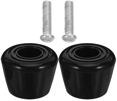 Didiseaon Lot de 2 Butées de Frein pour Patins à roulettes Plastique Résistant Couleur Noire 2 Vis Compatible Patins Quad et Rollers Freinage pour Sport et Loisirs en Plein Air