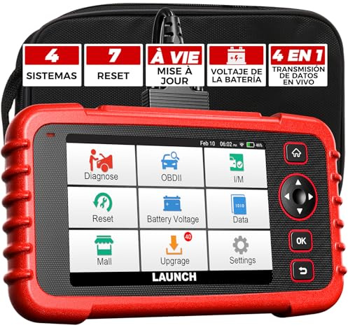 LAUNCH CRP123X V3.0 Diagnosegerät Profi OBD2 Scanner für alle Autos & Marken - 4-System-Diagnose mit Reset: EPB DPF Öl-Service, SAS/BMS Batterietest VIN-Auslesen INKL LEBENSLANGEN KOSTENLOSEN Updates