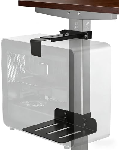 MIHAWK PC Halterung unter Schreibtisch ohne Bohren 80x50 mm Schwarz