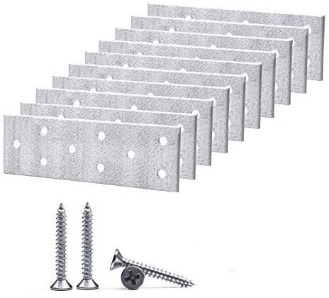 (Confezione da 10 pezzi) Viti incluse Piastra di giunzione connettore piatto in acciaio 40 x 120 x 2 mm