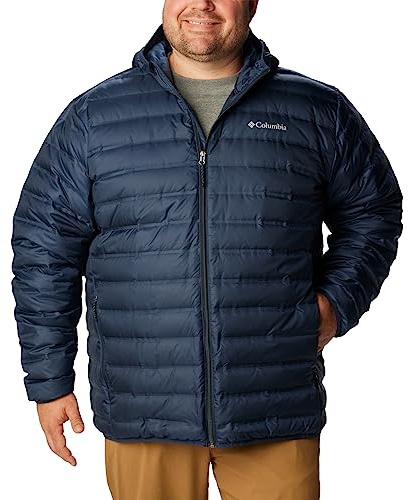 Columbia Lake 22 Down Hooded Jacket Chaqueta De Plumas Acolchada Con Capucha, Collegiate Navy, XL Hombre