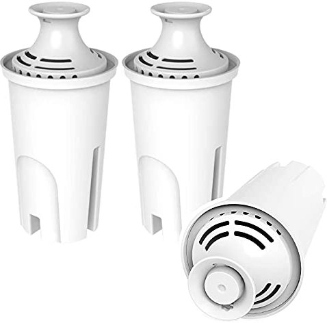 APPLIANCEMATES Lot de 3 filtres à eau de rechange pour carafe Brita - Blanc