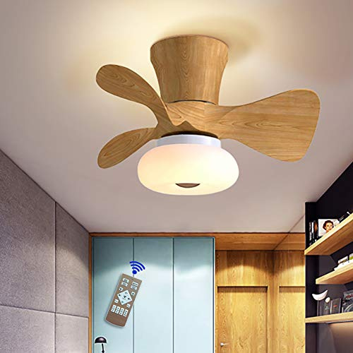 JAHQLIGHT Ventilateur Plafond DC Telecommande Silencieux Plafonnier Ventilateur Design 6 Vitesses Dimmable Lustre Ventilateur Intégré Luminaire Plafonnier Pour Salon Chambre Enfant Cuisine