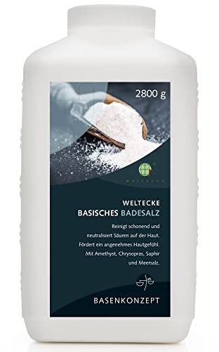 Weltecke Basisches Badesalz 2.800 g | Basen-Bad zur Entgiftung & Entsäuerung | Made in Germany | 100% vegane Haut-Pflege | Perfekt für ein Vollbad, Sitzbad, Fußbad oder Handbad | Wellness-Badesalz