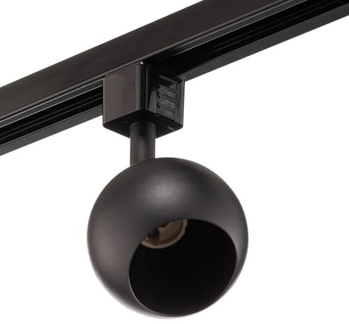 PRIOS Lámpara para sistema de riel Felipo (Moderno) en Negro hecho Aluminio e.o. Salón & Comedor (3 llamas, GU10) carril foco