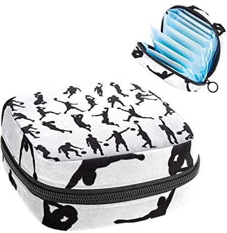 Aufbewahrungstasche für Damen, Menstruationstasse, Tampon-Tasche, Perioden-Pads-Halter, Organizer für Frauen und Mädchen, Basketball-Mann