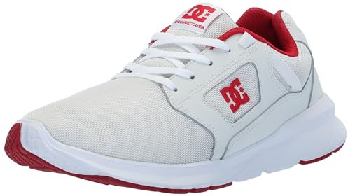 DC Men's Skyline Casual Skate Shoe, Weiß/Rot, 40 EU