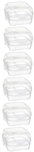 Mobestech 3sets Spender Fällen Für Kühlschrank 4 Grids Träger Lagerung Bins Mit Schloss 2 Stücke * 3