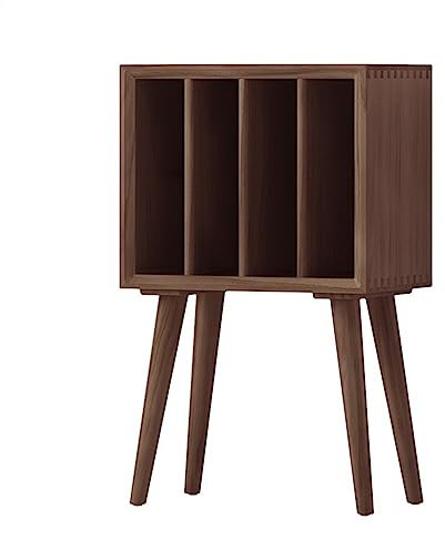 CD Halter Plattenspielerständer, Vinyl-Schallplatten-Aufbewahrungstisch mit 4 Schränken, Retro-Plattenspielerständer aus Kiefernholz, Nachttisch for Schlafzimmer, Wohnzimmer, Büro DVD Halter ( Color :