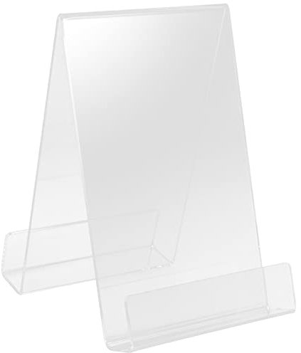 COLLBATH Bücherregal aus Acryl Desktop-Staffelei Bücherregal Acryl Laptopständer Handyständer Tablet-Telefonhalter Telefontischständer Schreibtisch Telefonständer Name handyhalter Broschüre