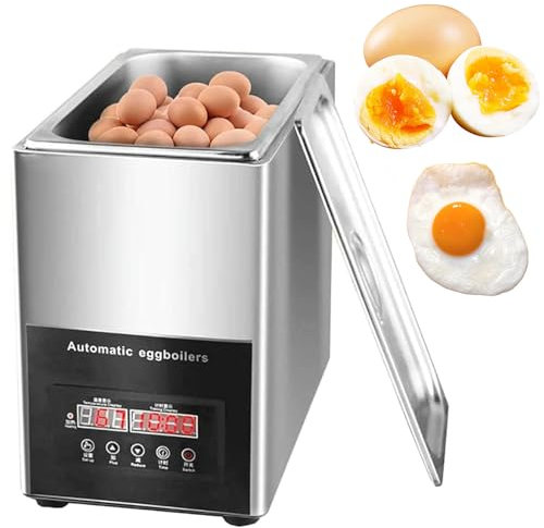 Cocedor de Huevos, Cocedor Huevos de 500 W, 50 Huevos Fáciles de Pelar, Huevos Blandos, Medianos, Duros, Pochados, Cocedor Automático Inteligente de Huevos Cocidos