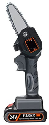 Motosierra, Mini motosierra eléctrica sin cable sin deslizamiento luminoso de 4 pulgadas sin deslizamiento for el corte de madera de rama de árbol con motor sin escobillas ajustable,mini Motosierra