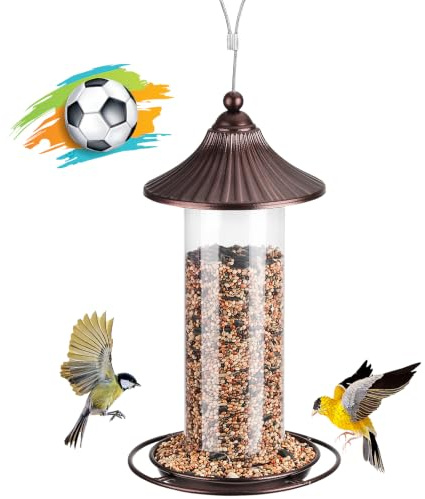 Mangiatoia per Uccellini - Selvatici da appendere, 0,36 kg Uccelli Mangiatoia al Balcone Resistente Alle Intemperie, Appeso Impermeabile per esterni/giardino, semi di girasole