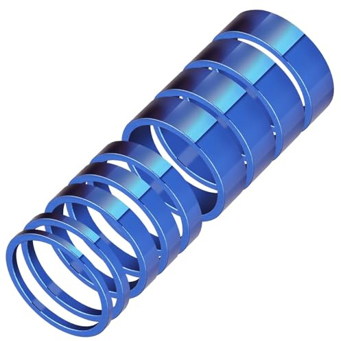9 Stück Blau Spacer Fahrrad Abstandshalter 1 1/8 Zoll Aluminium Distanzringe Abstandshalter Fahrrad Ahead Vorbau Spacer Lenker Klingel Aluspacer Distanzscheiben Headset für Rennrad Mtb Carbon Fahrrad