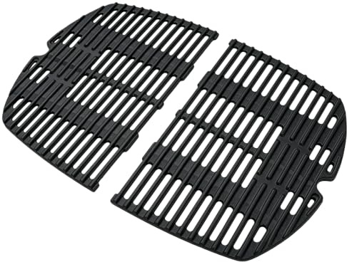 27,3 x 38,8 cm grillgaller för Weber Q200, Q220, Q260, Q200, Q2200, Q2400-seriens gasgrillar, gjutjärn grillgaller reservdelar tillbehör för Weber 7645, 65811, 2 stycken