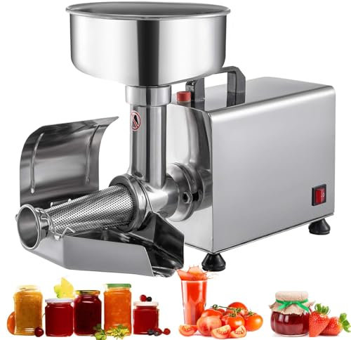 ZEEKYFOR Tomatenmühle, kommerzielle Tomatensiebmaschine, elektrische Obstpresse, Marmeladenmaschine für Tomaten, Erdbeeren und Blaubeeren