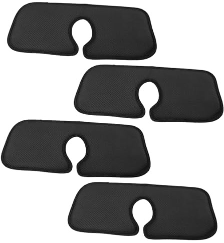TIDTALEO 4pcs Faucet Absorbent Mats 38x13cm Black Water Drying Pads Sink Countertop Protector Reusable Kitchen Sink Splash Guard for Bathroom Basin