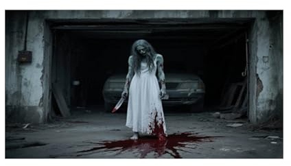 Banner Garage di Halloween,200 x 150 cm Copertura per porta di garage di Halloween,Banner di tela di sfondo di Halloween appeso,Garages Door Banners Cover (E, C)