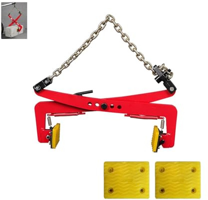 Alloy Steel Chain Pliers for Granite Slabs, Adjustable Stone Lifting Clamps, Vertical Carrying Tongs, 15.7in Paver Lifter for Curb & Heavy Loads