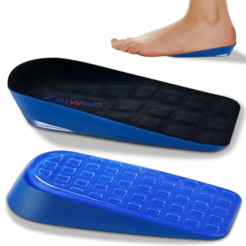 ZAIWOO Heel Cushion for Shock Absorption, Heel Pain Relief Inserts, All-Day Comfort for Heel Spurs & Plantar Fasciitis & Achilles Tendonitis, Heel Lift Cups for Foot Discomfort