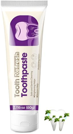 Tooth Refresh Toothpaste,Hydroxyapatite Whitening Toothpaste,Tooth RefreshingToothpaste,Teeth Whitening,Enamel Strengthening & Fresh Breath Oral Care,Helps Remove Coffee & Wine Stains Gel (1)
