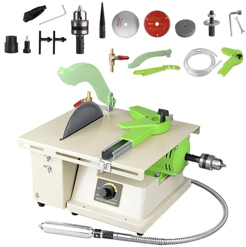 Sega circolare multifunzione da 1380 W, lucidatrice for smerigliatrice lapidaria, tornio da banco for lucidatura di pietre preziose, trapano