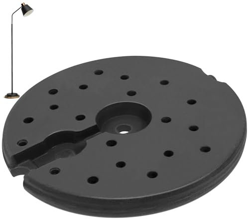 Holibanna Lampenfuß aus Metall Rund Ø 24cm mit Gewicht für Stehlampen und Tischleuchten Stabiler Sockel als Ersatzfuß für Büro und Schlafzimmerbeleuchtung