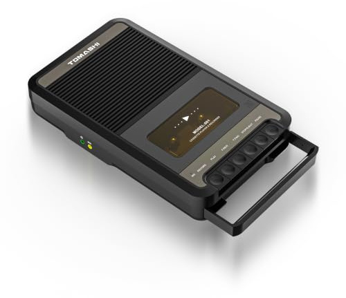 TOMASHI Reproductor de casete con USB/Micro SD, convertidor de audio multifunción para digitalización y grabación de cinta vintage