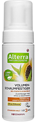 Alterra Espuma Fijadora de Volumen Bio-Papaya & Bambú, 150 ml