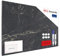 ALLboards Metallische Magnettafel SCHWARZER MARMOR 60x40cm MetalBoards Memoboard für jede Art von Magneten Magnetpinnwand + Marker, 10 Magnete und Schwamm