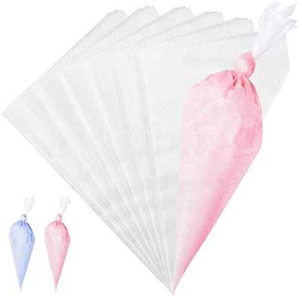 JasCherry 100 Piezas Grande Mangas Pasteleras Desechables Talla 39 * 25 cm - Engrosada Mangas de Reposteria Desechables para Cupcakes y Pastel #C