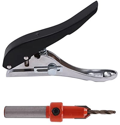 Perforatrice ronde avec cache-vis - 8 mm - Pince à perforer ronde - Pour cartes de crédit - Pour photos et cartes