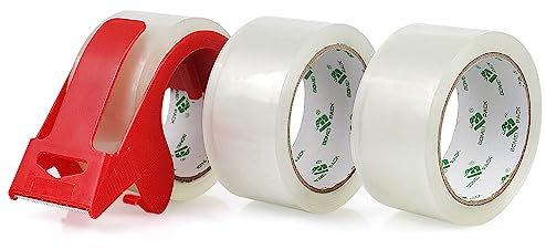 BOMEI PACK 3 Rollen Paketklebeband Klebeband Packband Verpackungsband Kartonband 66mx48mm Transparent Verpackungsmaterial für Pakete und Karton Packband mit hoher Klebkraft in Profi-Qualität