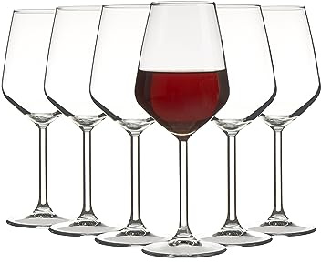 Pasabahce Allegra Wine Glass - 350cc, Set of 6, Premium Crystal Glassware for Wine Enthusiasts, Red Wine, White Wine