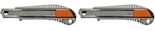 Fiskars Cutter professionnel en métal 18 mm, Orange/Métal, 1004617 (Lot de 2)